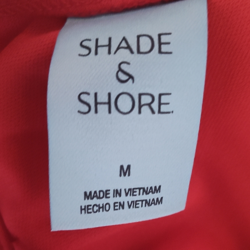 NWT Shade & Shore Women's Red Bikini Top With Tie Straps | Medium 8-10 - Picture 3 of 7
